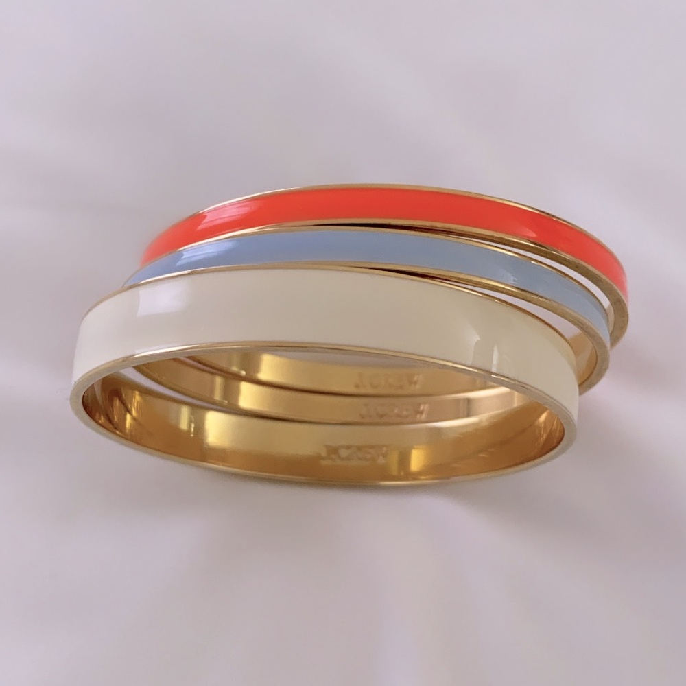 J-CREW Set of 3 Enamel Bangles / Bracelets